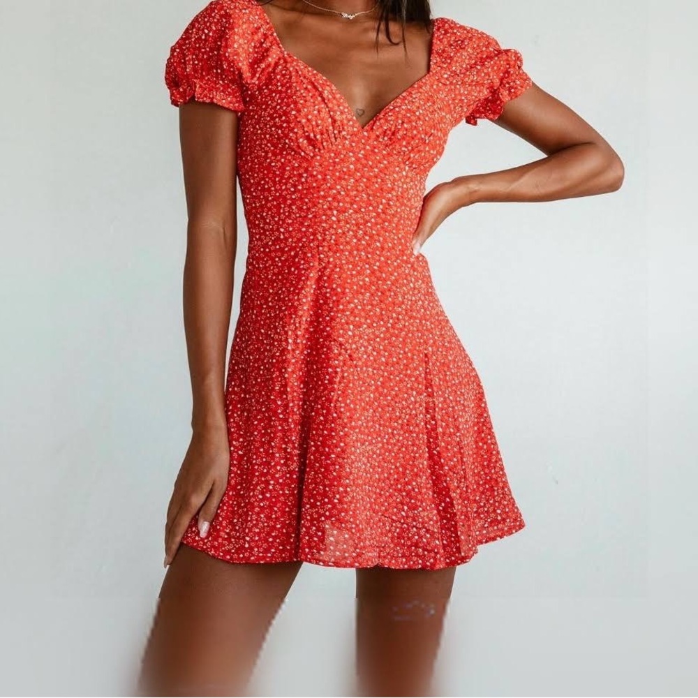 Princess Polly Red Bailey Mini Dress Size 4